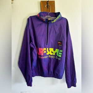 Vintage surf style windbreaker jacket lightweight street‎ fashion sporty urban